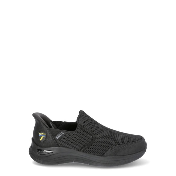 Skechers hands free step-ins, arch comfortable persistent good year black shoes - Picture 1 of 4